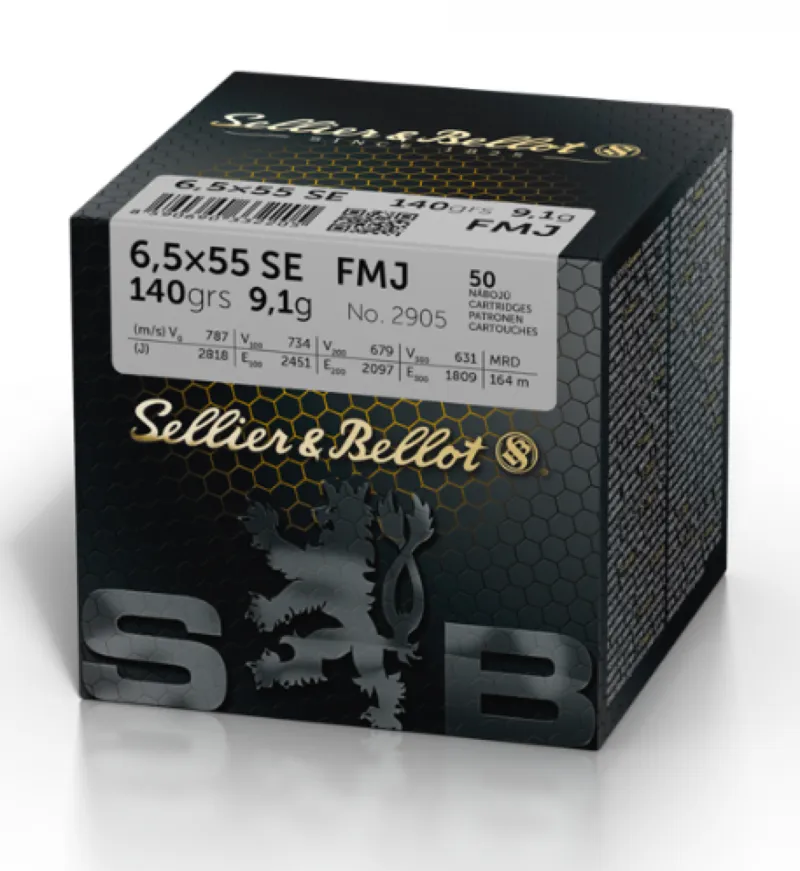 6,5x55 SE S&B FMJ 9,1g (50db)