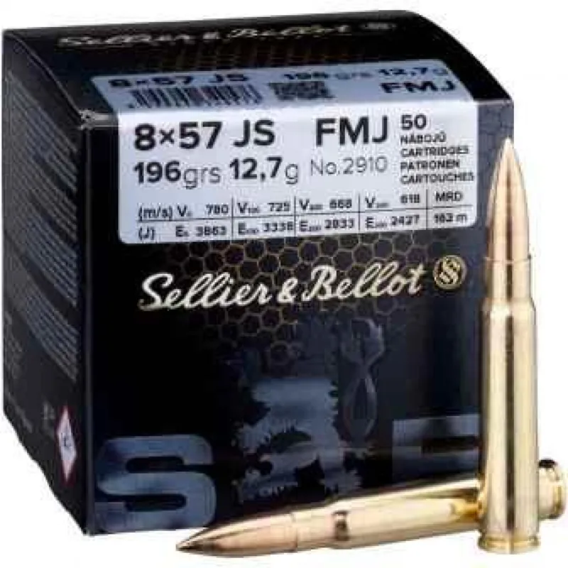 8x57 JS S&B FMJ 12,7g (50 ks)