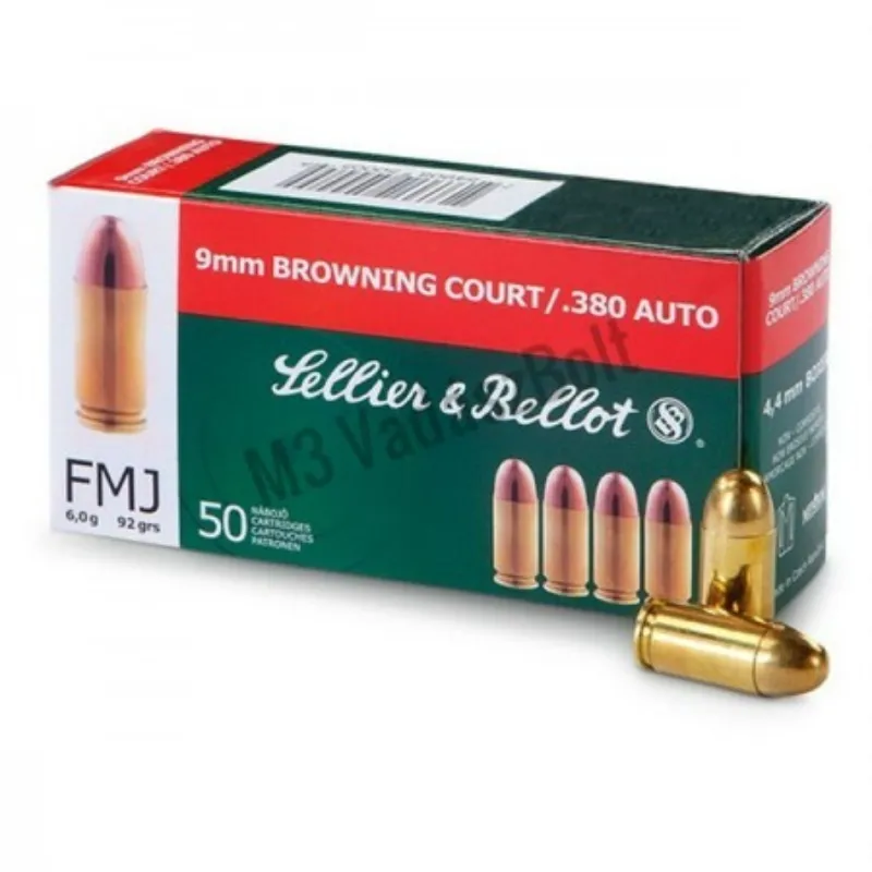 9mm Browning Short S&B FMJ, 6,0g