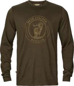 Härkila Game L/S t-shirt Willow Green Stag hosszúujjú póló