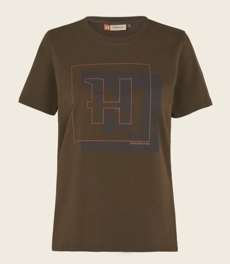 Härkila H-logo S/S t-shirt W Willow Green női póló