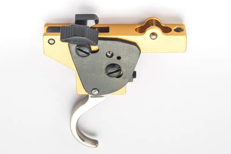 Spúšťový mechanizmus Rusan na Mauser 98/48 a Zastava M70, s poistkou, nickel