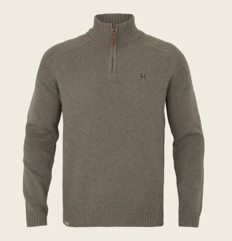 Pulóver Härkila Vincent Merino Half Zip Pullover Dark Sand