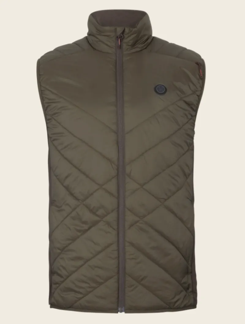Härkila Heat Insulated Waistcoat Willow Green/Shadow Brown fűthető mellény