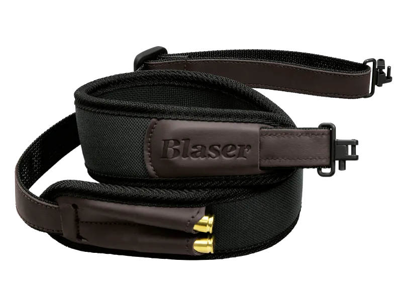 Blaser remeň na pušku s neoprénom a púzdrom na 2 náboje (tmavozelený)