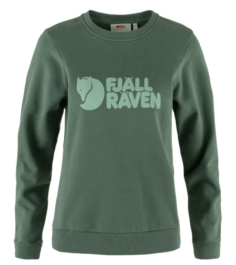 Fjäll Räven Logo Swater W (Deep Patina/Misty Green) női pulóver