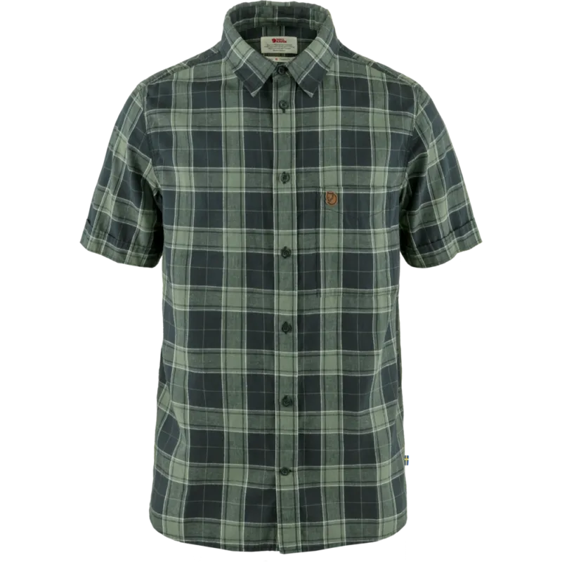 Fjäll Räven Övik Travel Shirt Dark Navy/Patina Green ing