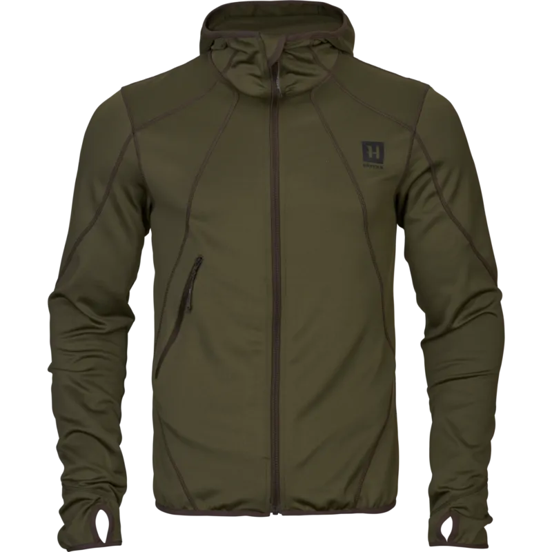 Härkila Deer Stalker Full  Zip Fleece Hoodie Willow Green cipzáras pulóver