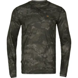 Tričko Härkila Noctyx Camo L/S T-Shirt Axis MSP Black/Black