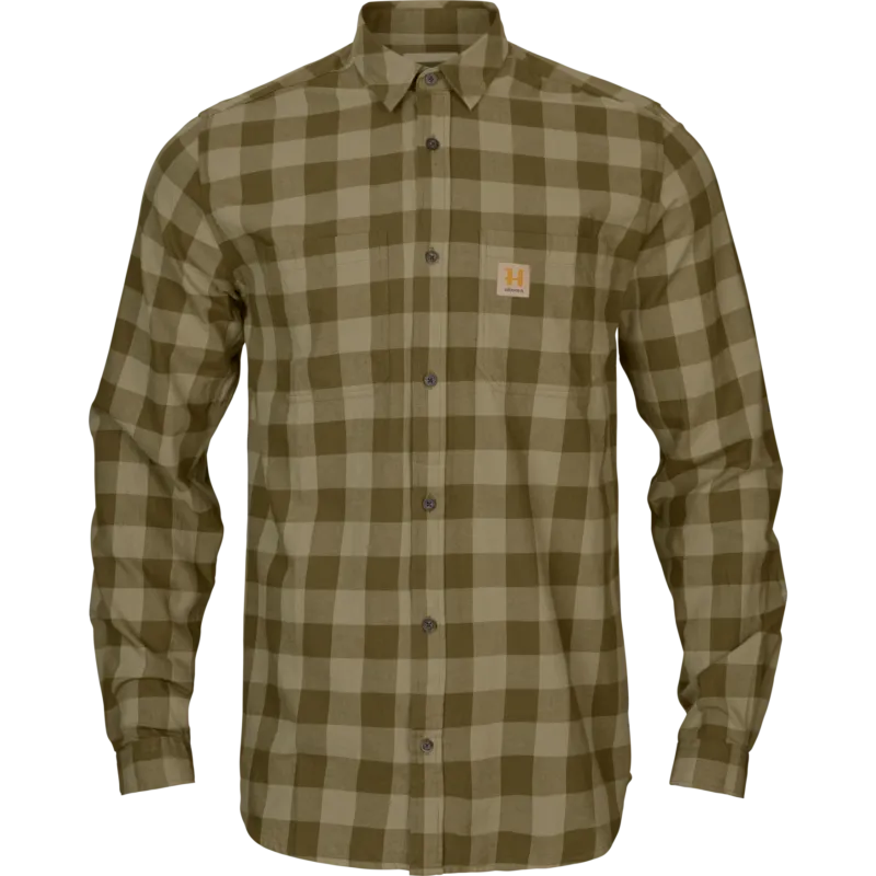 Härkila Scandinavian LS Shirt Dark Olive Check ing