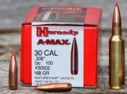 Hornady A-Max 30 cal .308´´ 168g (100 ks)
