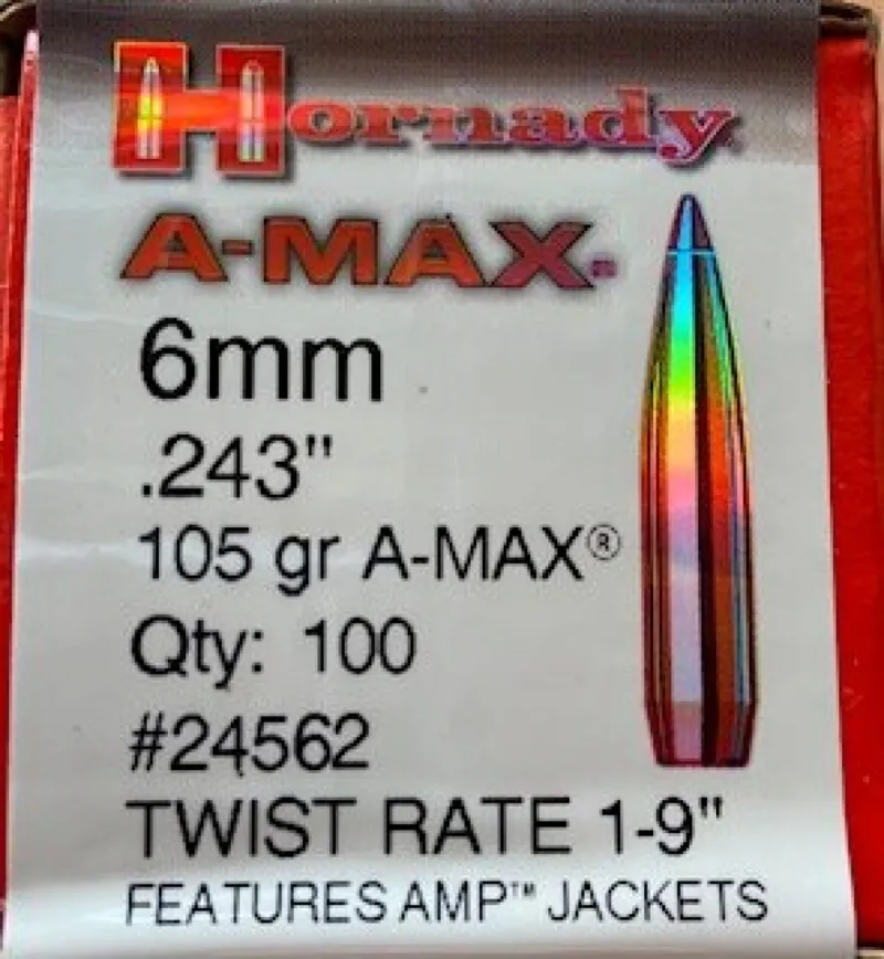 Hornady A-Max 6mm (243) 105gr/6,8g 24562 (100 ks)