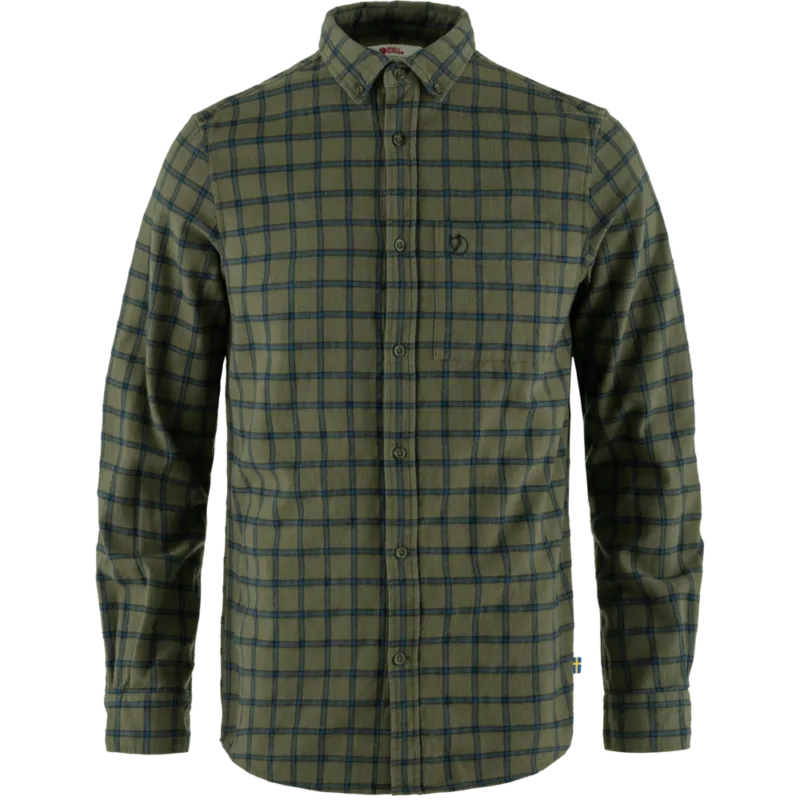 Fjäll Räven Övik Flannel Shirt Laurel Green/Indigo Blue ing