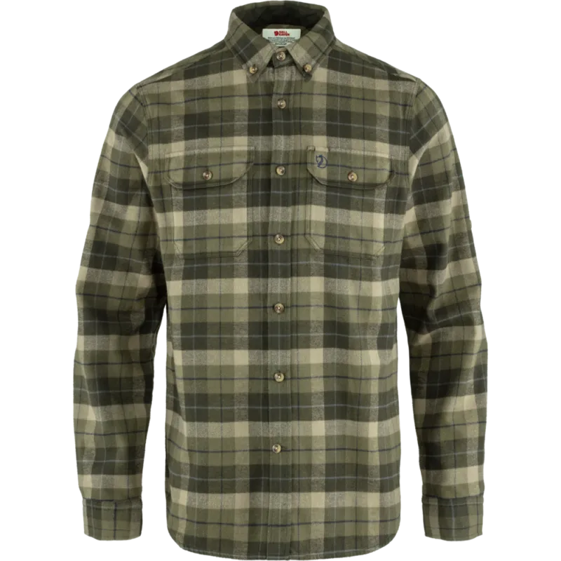 Fjäll Räven Singi Heavy Flannel Shirt Green/Deep Forest ing